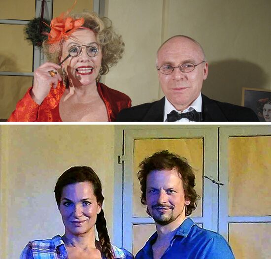 Theater Events im Stieler-Haus hier Veronika von Quast und Joseph Parzefall sowie Alexandra Kamp und Ronald Spiess im "Stieler-Haus"